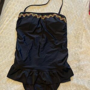 Black one piece swimsuit size Large